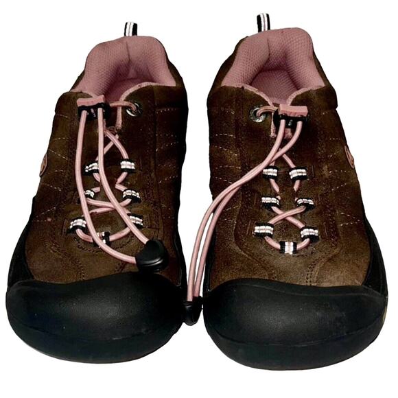 Keen Girl’s Hiking Trail Shoes Truckee Sneakers Youth Size 5 Brown Suede Slip On - Picture 1 of 8